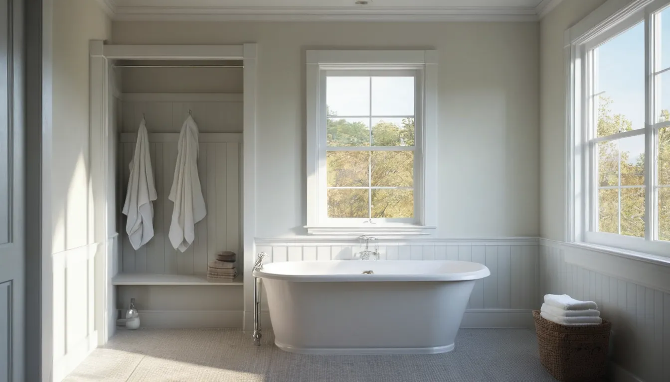 A bright, accessible bathroom with a walk-in tub in a Norwalk home